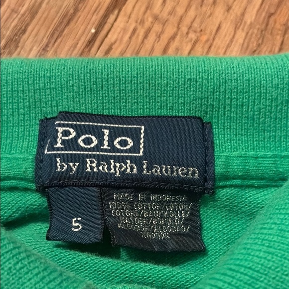 Ralph Lauren Green Jersey with Classic Polo Collar - Picture 2 of 7
